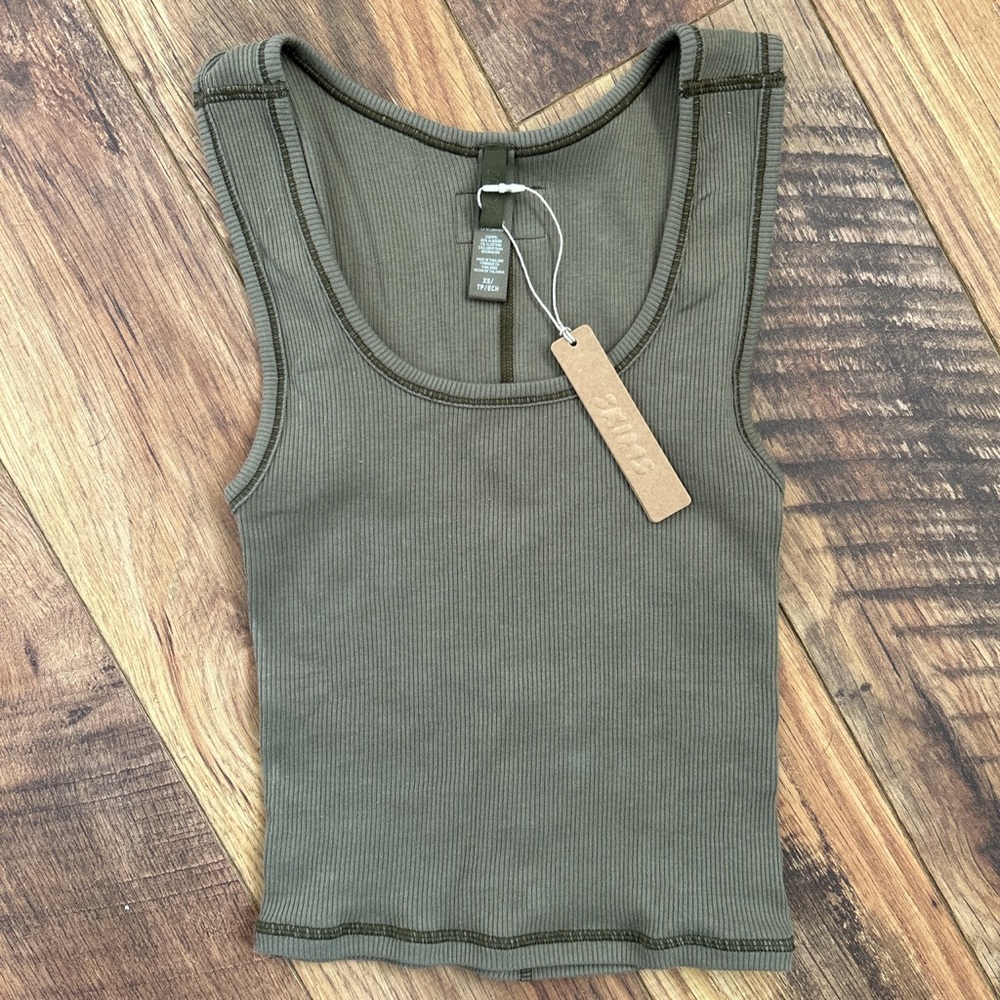 SKIMS - Cropped cotton rib tank